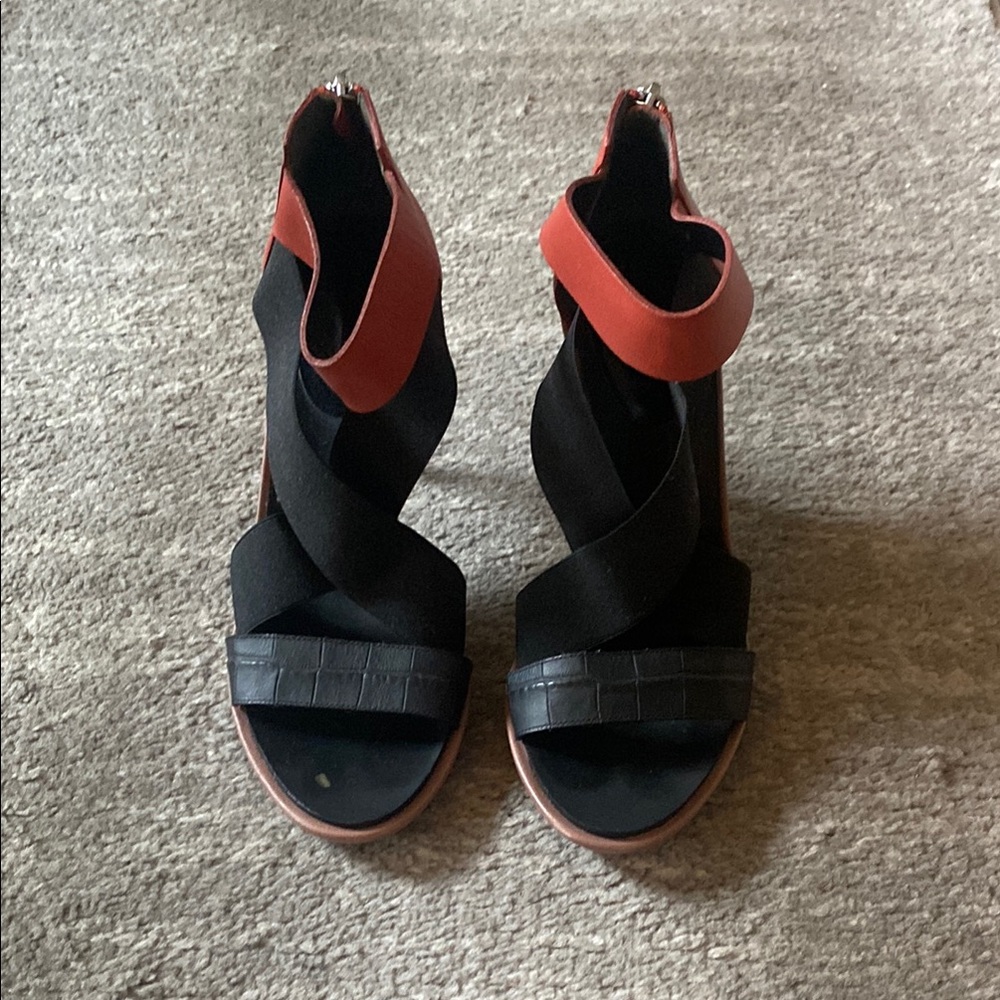 Balenciaga Vintage Black and Red Women's Sandals